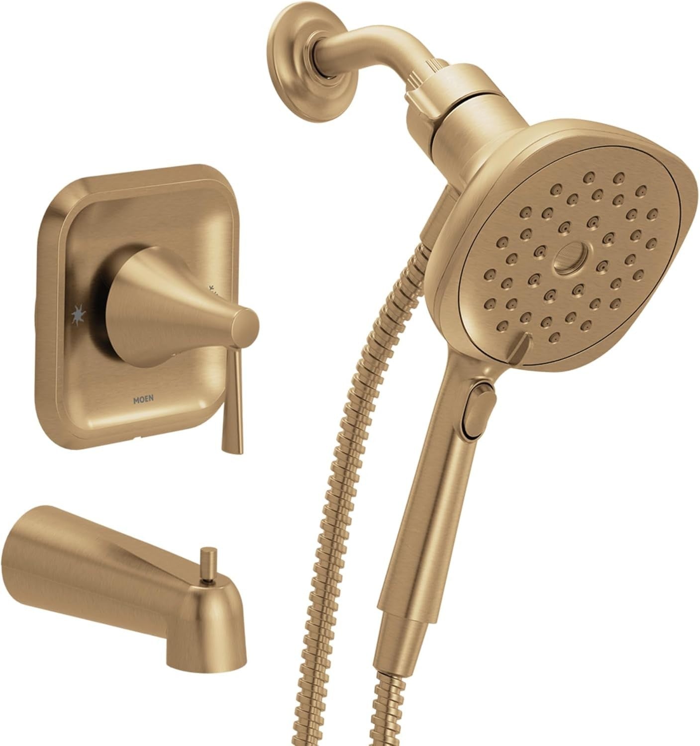 Moen 82022BZG Ronan Bronzed Gold Posi-Temp Tub and Shower Faucet Kit